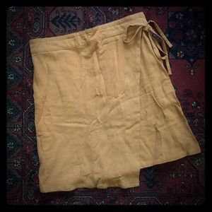 Mustard wrap skirt